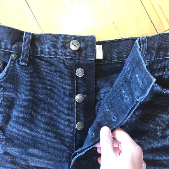 Reformation Black Jean Shorts - Picture 2 of 4